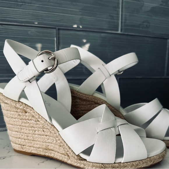 NEW PRADA Cris Cross Espadrille Wedge - Picture 2 of 9